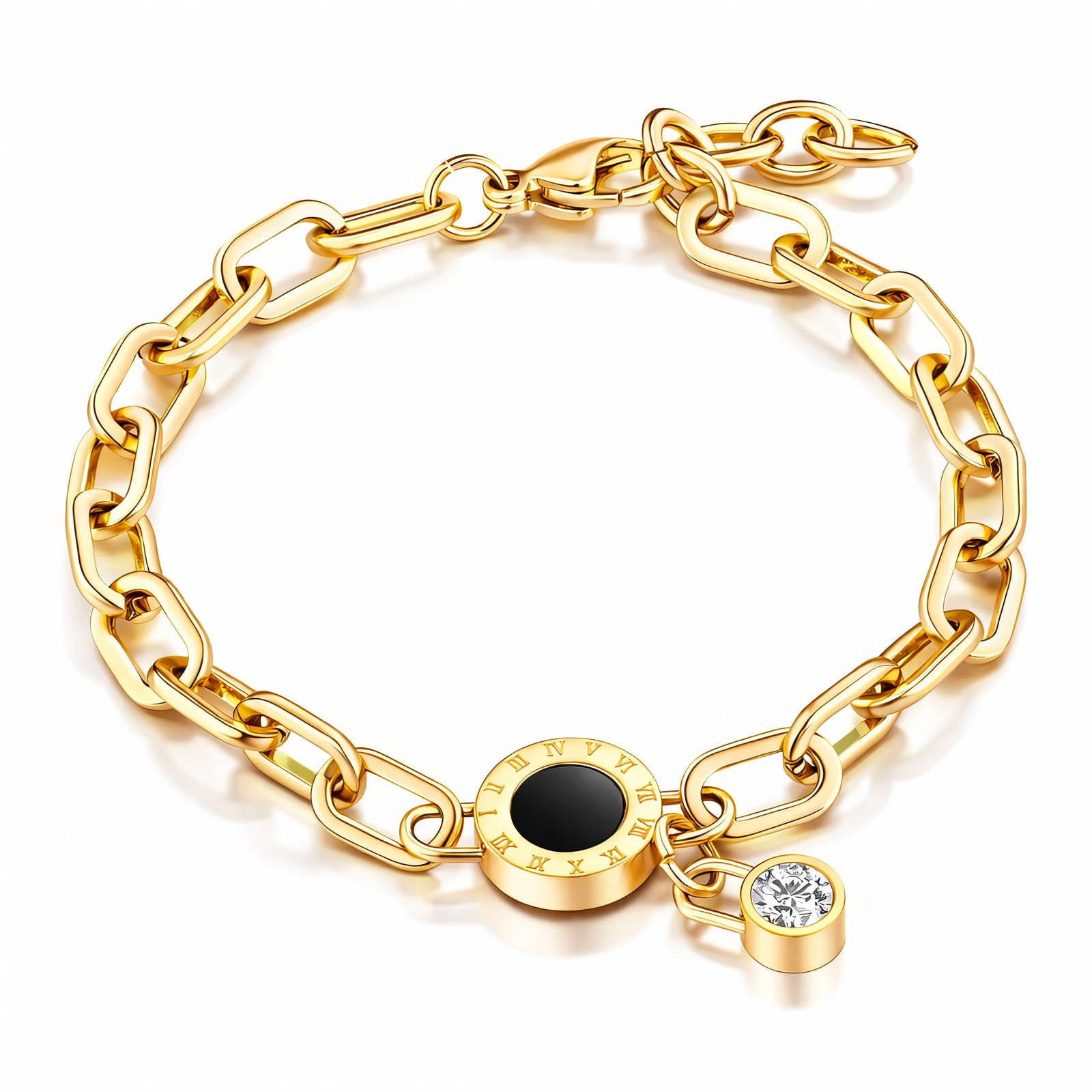 Bracelet – 18K Gold Plated Steel  Material: Stainless
