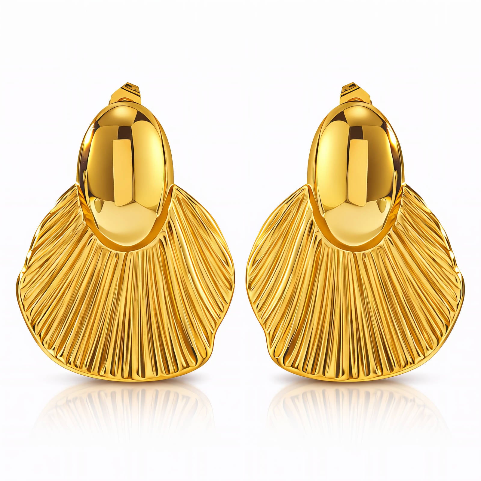 Earrings – 18K Gold Plated Steel