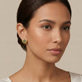 Earrings – 18K Gold Plated Steel with Natural Stones