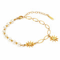 "Stars" Bracelet, 18K Gold Plated Steel