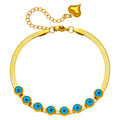 "Evil Eyes" Bracelet, 18K Gold Plated Steel