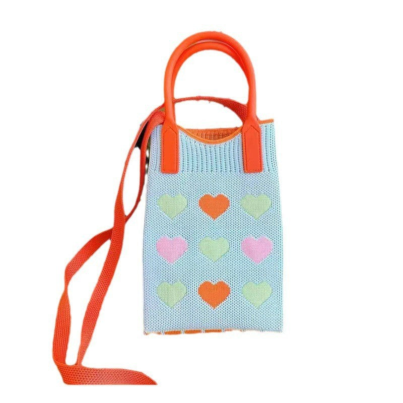 Women’s Knitted Mobile Phone Bag – Mini Crossbody Handbag