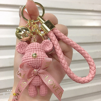 Cute Bear Resin Metal Unisex Bag Pendant Keychain