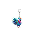 Funny Chicken Acrylic Unisex Keychain