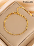 Elegant Double-layer Gold Bracelet– Stainless & Titanium Steel