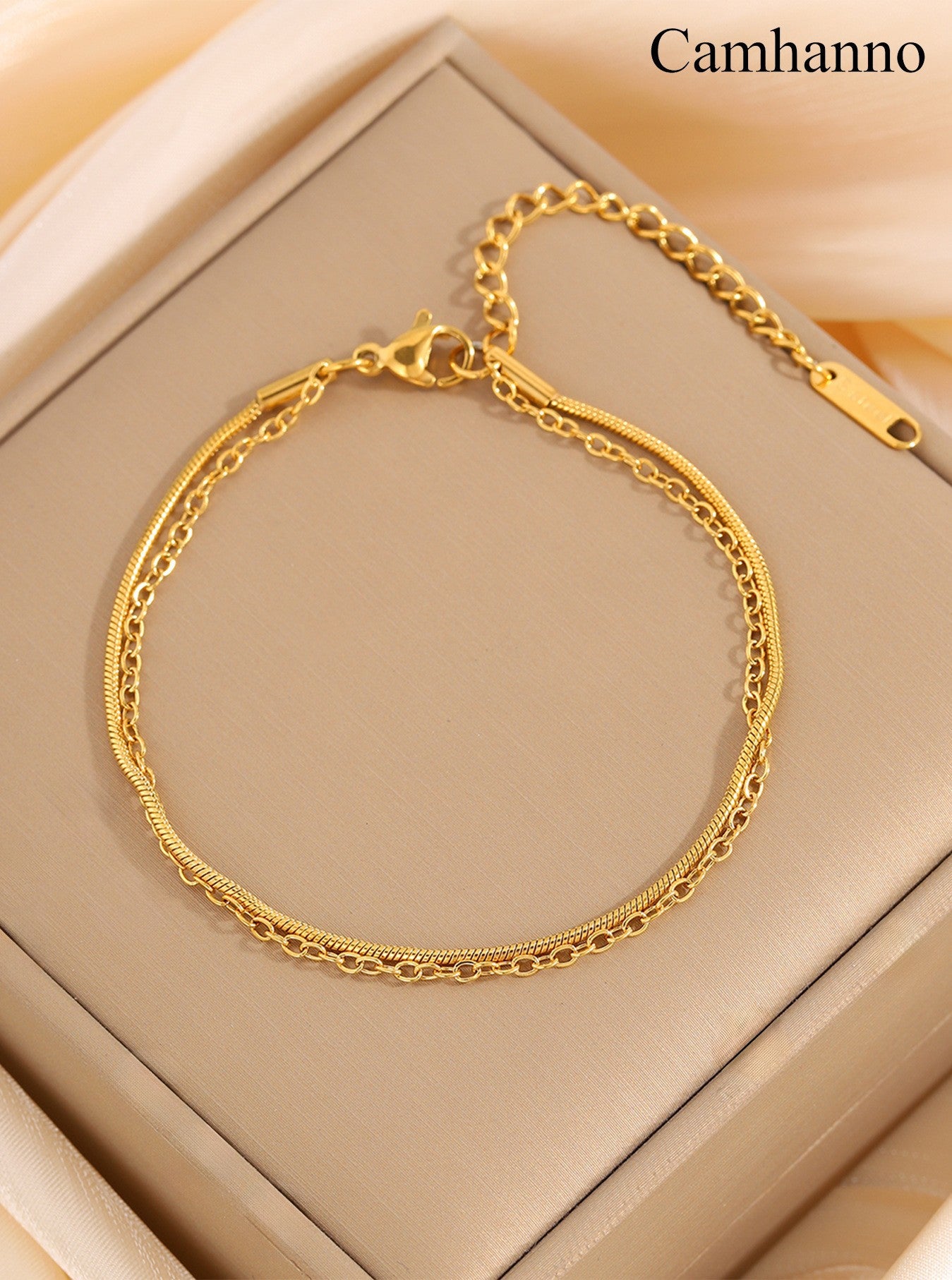 Elegant Double-layer Gold Bracelet– Stainless & Titanium Steel