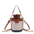 Women’s Small PU Leather Business Black Bucket Bag – Urban Minimalist Style