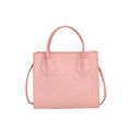 Women’s Small Genuine Leather  Pink Fashion Handbag – Crocodile Pattern
