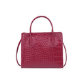 Women’s Small Genuine Leather Red Fashion Handbag – Crocodile Pattern