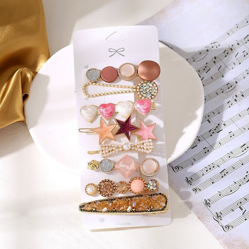 Y2K Rhinestone Star Hairpin – Sweet & Cool Duckbill Side Clip