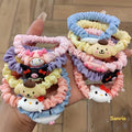Set of 10 Sanrio Cartoon Hair Ties – Cute &amp; Colorful Elastic Bands